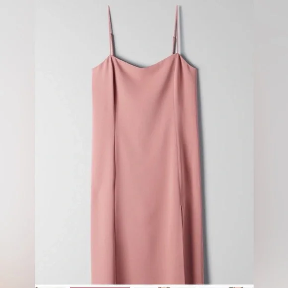 Babaton Side Slit Midi Tilde Dress in MAUVE/BLUSH - Picture 4 of 8